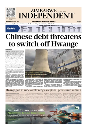 Cover of The Zimbabwe Independent