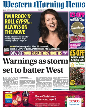 Cover of Western Morning News (Saturday)
