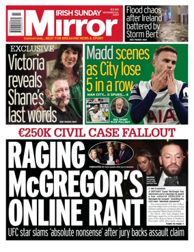 Cover of Irish Sunday Mirror