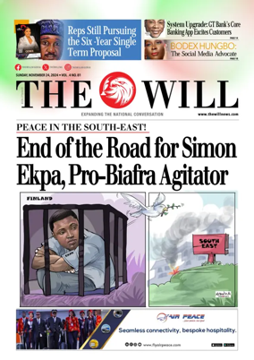 Cover of THEWILL NEWSPAPER