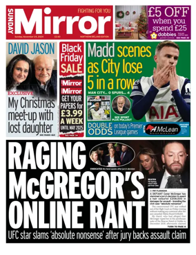Cover of Sunday Mirror (Northern Ireland)