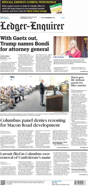 Cover of Ledger-Enquirer (Sunday)