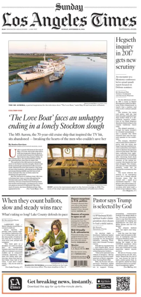 Cover of Los Angeles Times (Sunday)