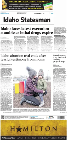 Cover of The Idaho Statesman (Sunday)