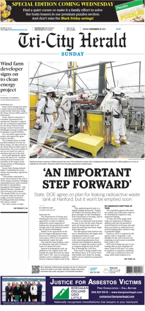 Cover of Tri-City Herald (Sunday)