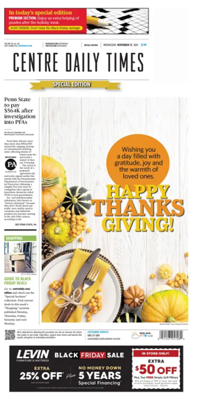 Cover of Centre Daily Times