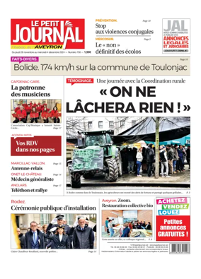 Cover of Le Petit Journal - L'hebdo local de l'Aveyron