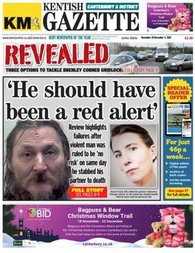 Cover of Kentish Gazette Canterbury & District