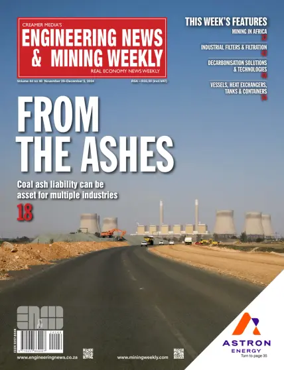 Cover of Engineering News and Mining Weekly