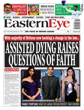 Cover of Eastern Eye (UK)