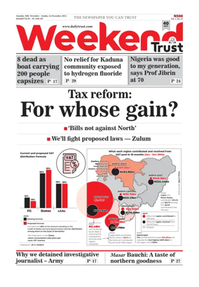 Cover of Weekly Trust