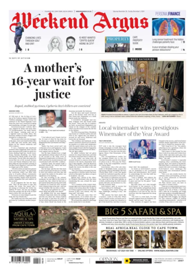 Cover of Weekend Argus (Saturday Edition)