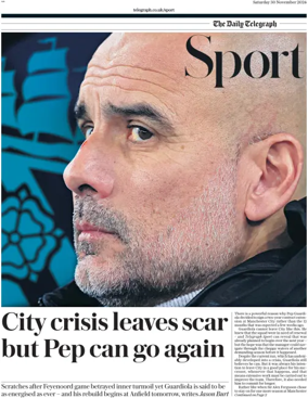 Cover of The Daily Telegraph - Sport Saturday