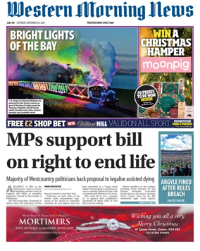 Cover of Western Morning News (Saturday)