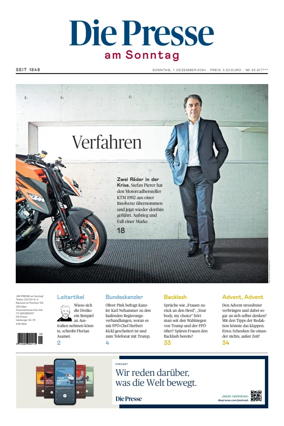 Cover of Die Presse am Sonntag