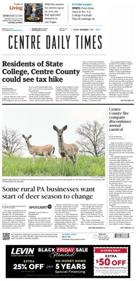 Cover of Centre Daily Times (Sunday)