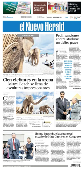 Cover of El Nuevo Herald (Sunday)