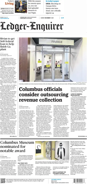 Cover of Ledger-Enquirer (Sunday)