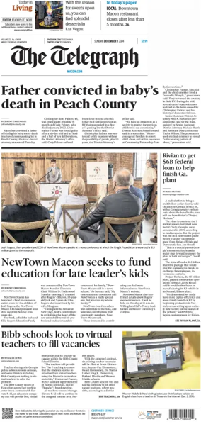 Cover of The Telegraph (Macon) (Sunday)