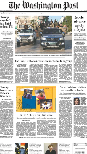 Cover of The Washington Post Sunday