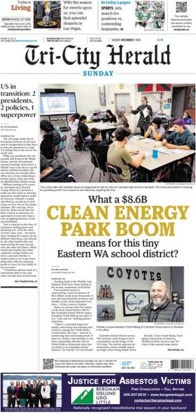 Cover of Tri-City Herald (Sunday)