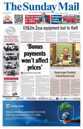 Cover of The Sunday Mail (Zimbabwe)