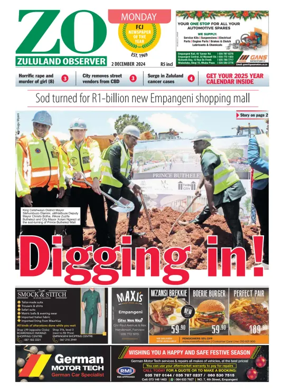 Cover of Zululand Observer - Monday
