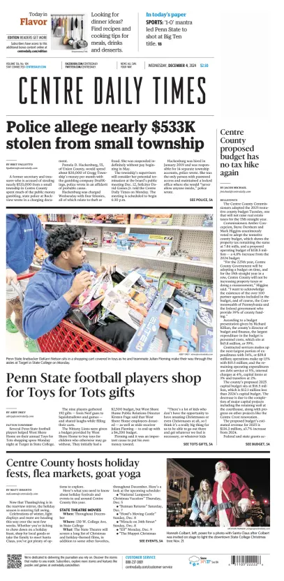 Cover of Centre Daily Times