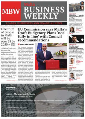 Cover of The Malta Business Weekly