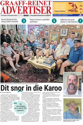 Cover of Graaff-Reinet Advertiser