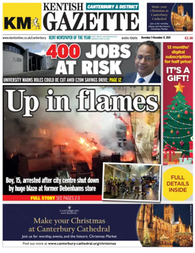 Cover of Kentish Gazette Canterbury & District