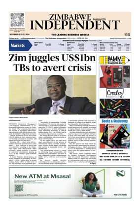 Cover of The Zimbabwe Independent
