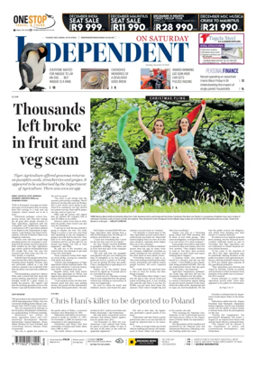 Cover of The Independent on Saturday