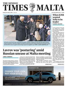 Cover of The Sunday Times of Malta