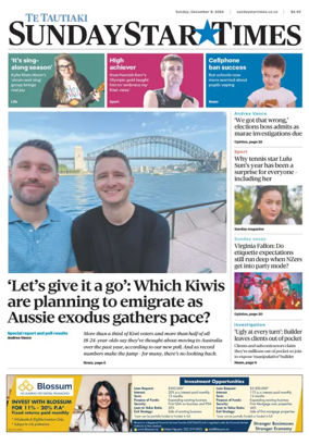 Cover of Sunday Star-Times