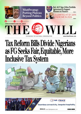 Cover of THEWILL NEWSPAPER
