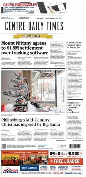 Cover of Centre Daily Times (Sunday)