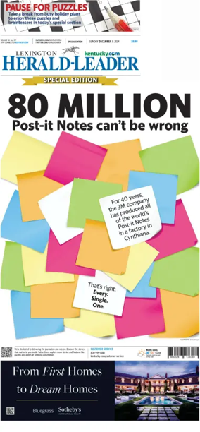 Cover of Lexington Herald-Leader (Sunday)