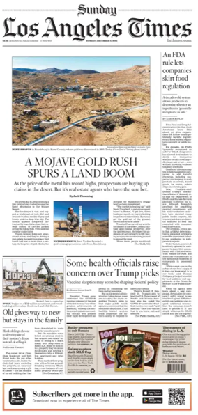Cover of Los Angeles Times (Sunday)