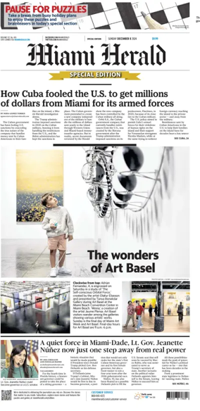 Cover of Miami Herald (Sunday)