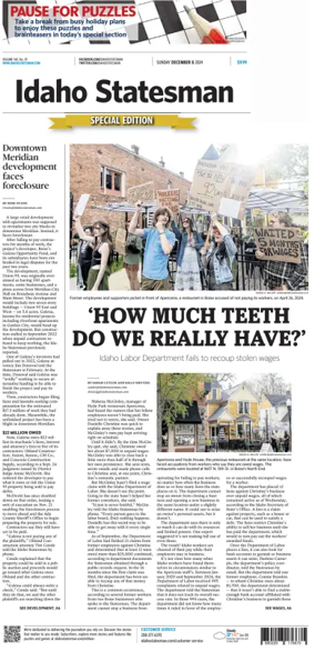 Cover of The Idaho Statesman (Sunday)