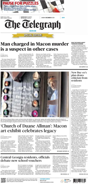 Cover of The Telegraph (Macon) (Sunday)