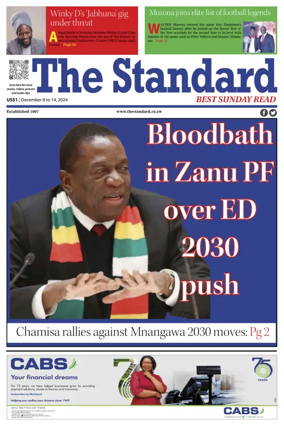 Cover of The Standard (Zimbabwe)