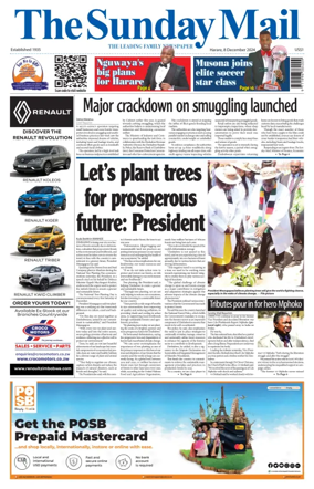 Cover of The Sunday Mail (Zimbabwe)