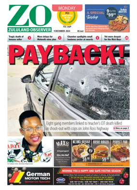 Cover of Zululand Observer - Monday