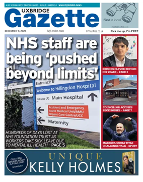 Cover of Uxbridge Gazette