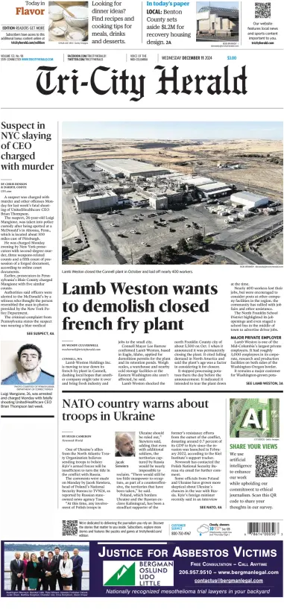 Cover of Tri-City Herald