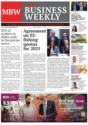 Cover of The Malta Business Weekly