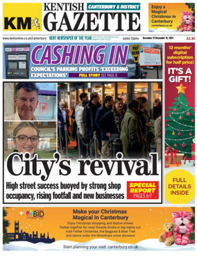 Cover of Kentish Gazette Canterbury & District