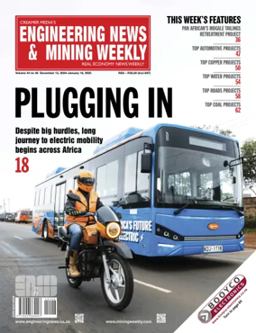 Cover of Engineering News and Mining Weekly